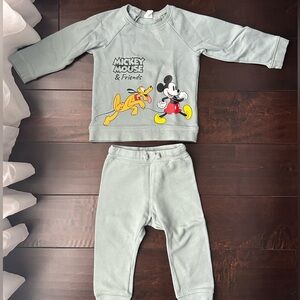 Disney H&M Mickey Goofy Donald Duck Pluto Matching Set 18-24mo